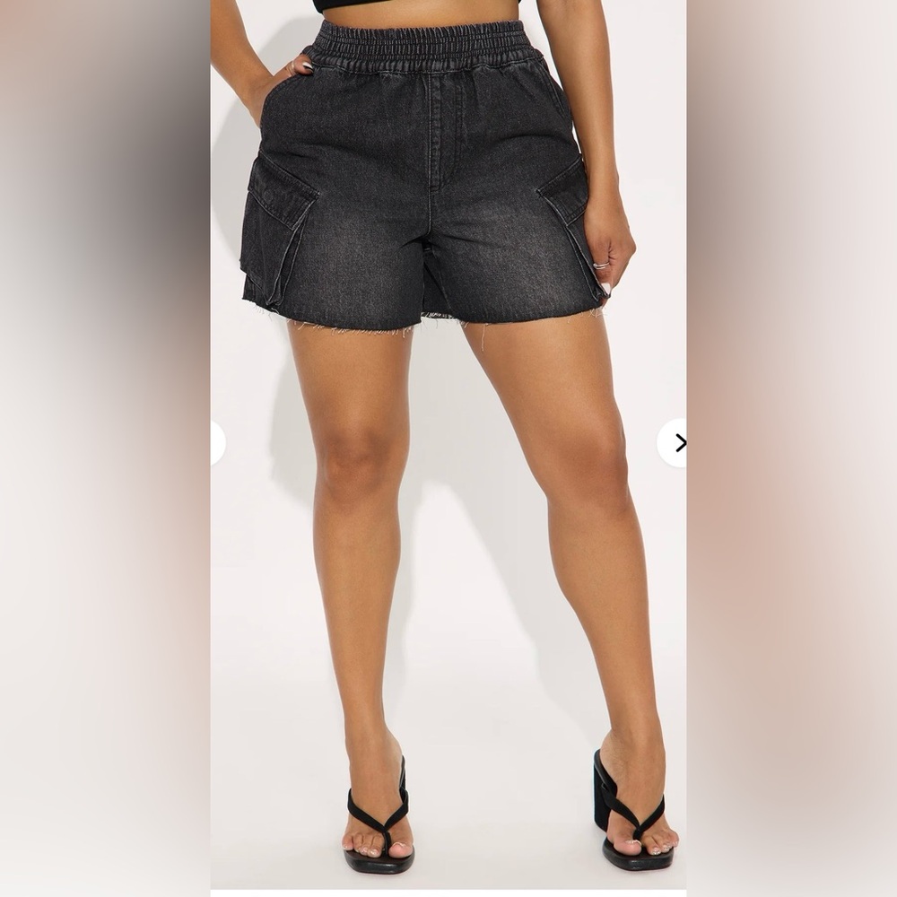Black Denim Women's Shorts